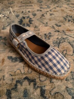 Coconuts by Matisse Blue and White Gingham Mary Jane Espadrille